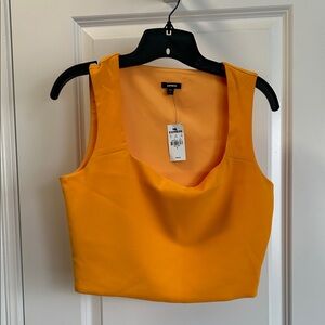 Express Women's Vibrant Orange Crop Top